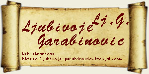 Ljubivoje Garabinović vizit kartica